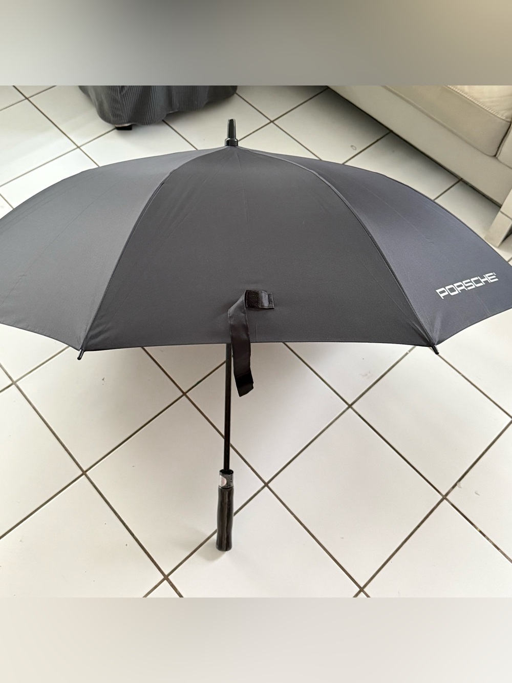 Genuine Porsche Design Black Men's Umbrella with Logo